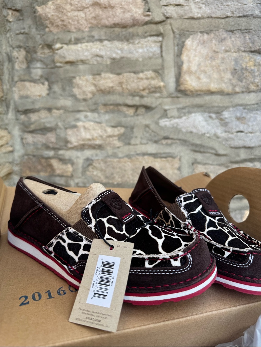 Ariat Giraffe-Print Slip-On Loafers